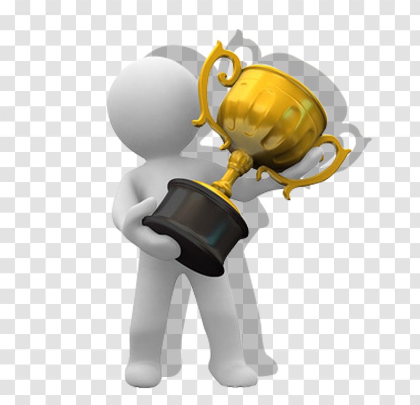 Trophy Gold Medal Award Prize Competition - 3D Villain Transparent PNG