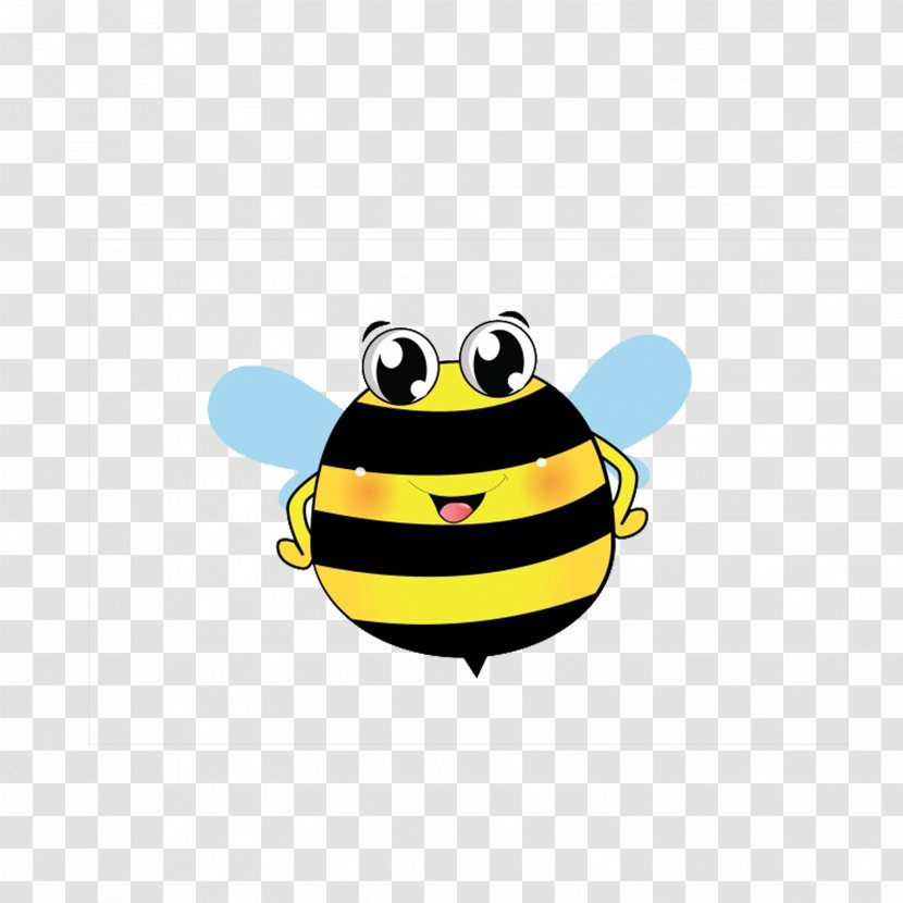 Bumblebee Cartoon - Yellow - Cute Bee Transparent PNG