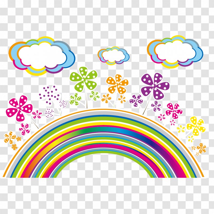 Rainbow Drawing - Flower - Flowers On Transparent PNG