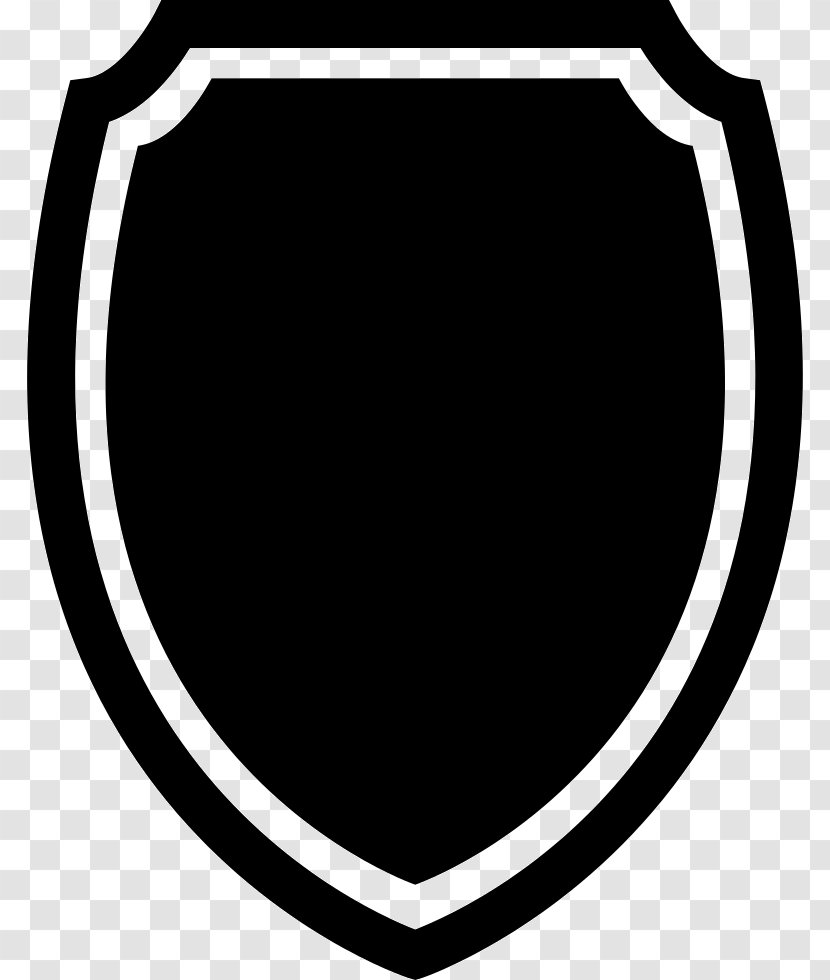 Shield Shape Escutcheon Clip Art - Black And White Transparent PNG