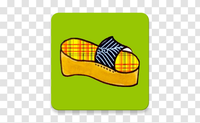 Tartan Shoe Product Design Yellow - Sabot Fendu Transparent PNG