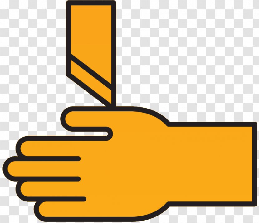 Clip Art Thumb Line Angle Technology - Yellow Transparent PNG