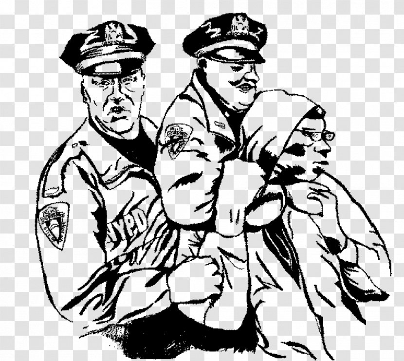 Police Officer Brutality Drawing Coloring Book - Baton Transparent PNG