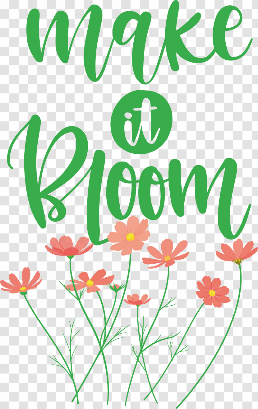 Make It Bloom Bloom Spring Transparent PNG