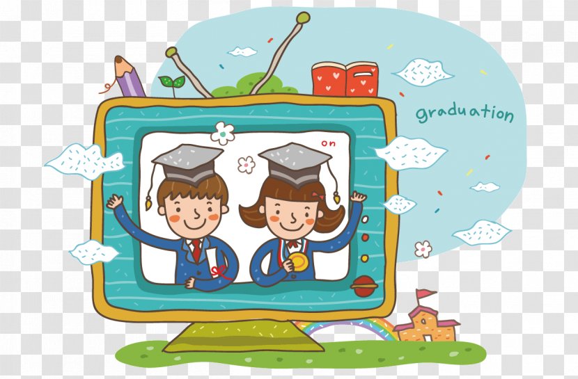 Cartoon Illustration - First Day Of School - Education Transparent PNG