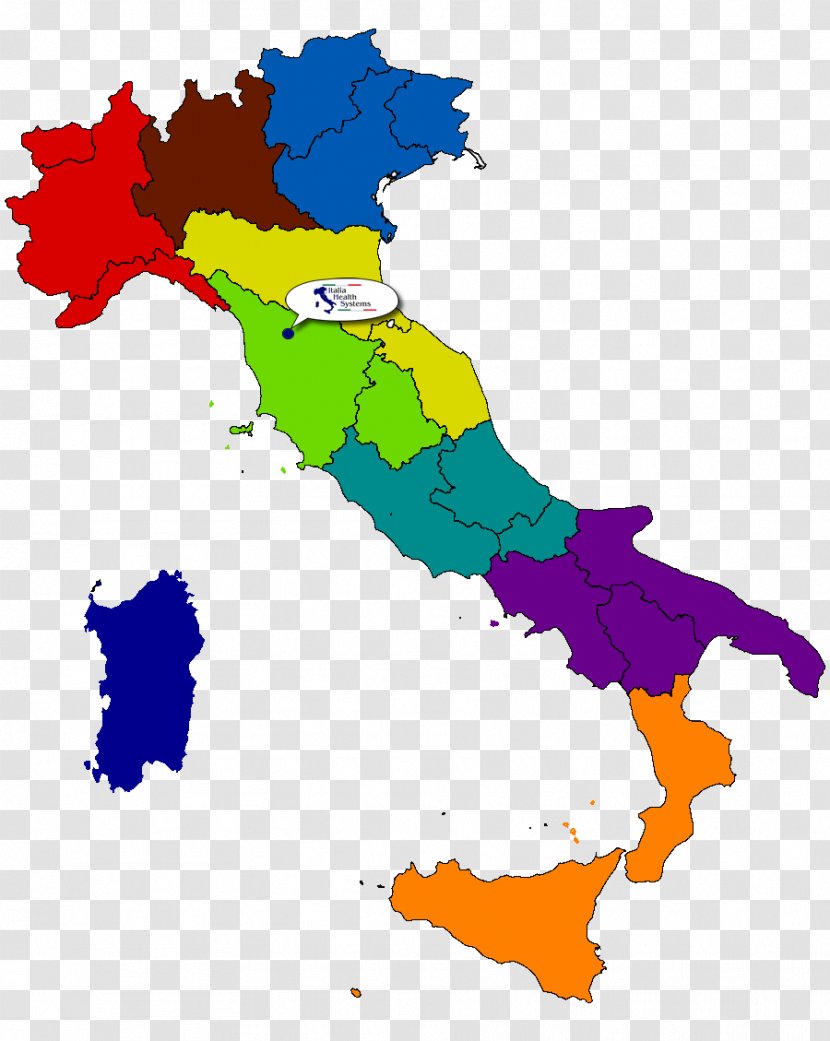 Regions Of Italy Calabria Emilia-Romagna Map - Geography Transparent PNG