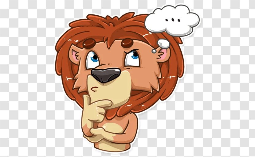 Lion Telegram Sticker Dog Clip Art - Cartoon Transparent PNG