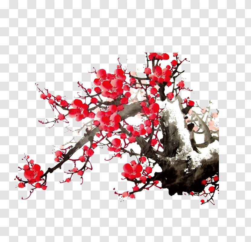 Chinese Cuisine New Year Download - Blossom - Plum Flower Transparent PNG