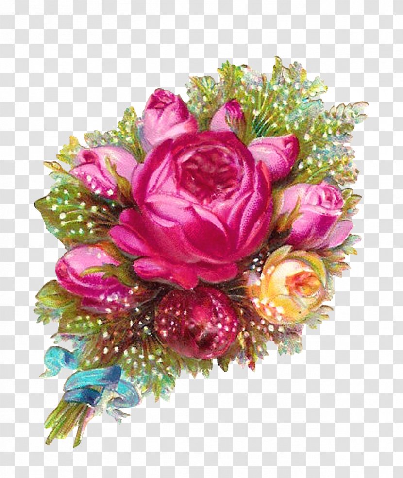 Flower Bouquet Rose Clip Art - Free - Background Transparent PNG