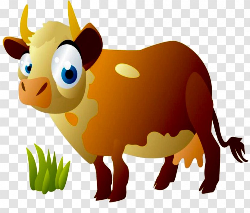 Cattle Calf Cartoon Drawing - Mammal - Cow Tail Transparent PNG