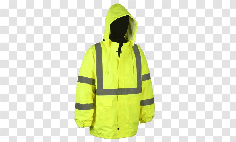 Raincoat Hoodie T-shirt High-visibility Clothing Jacket - Hood Transparent PNG