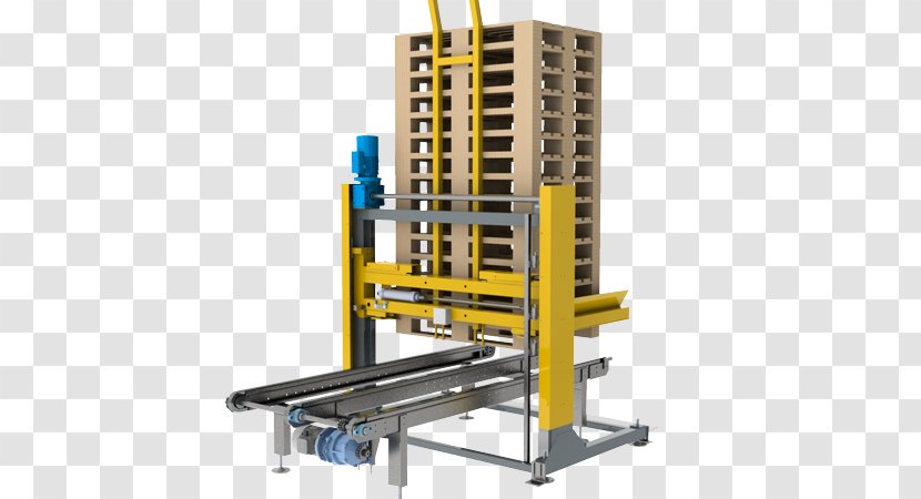 Pallet Machine Conveyor Belt Stacker Chain - Lineshaft Roller - Full Transparent PNG