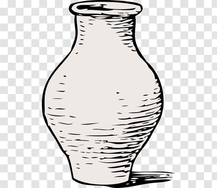 Vase Clip Art - Vaseblackandwhite Transparent PNG
