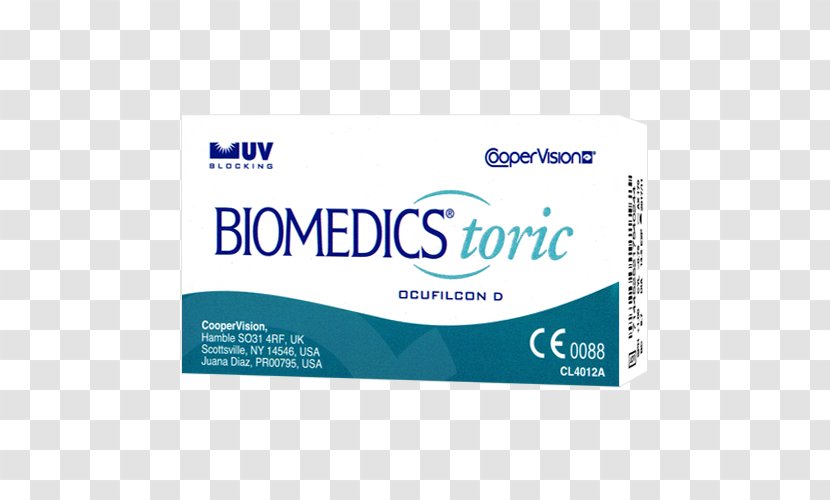 Contact Lenses Toric Lens CooperVision Biomedics - Visual System - Eye Transparent PNG