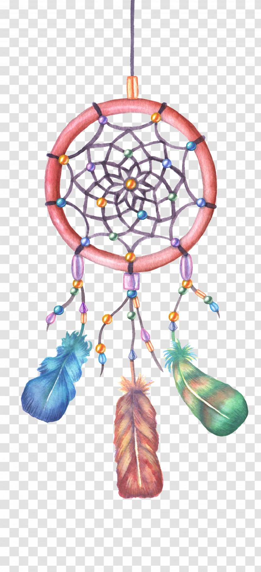 Dreamcatcher Stock Illustration Watercolor Painting - Art - Red Transparent PNG