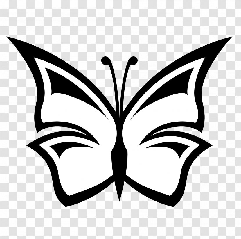 Butterfly Black And White Free Content Clip Art - Fictional Character - Book Line Transparent PNG