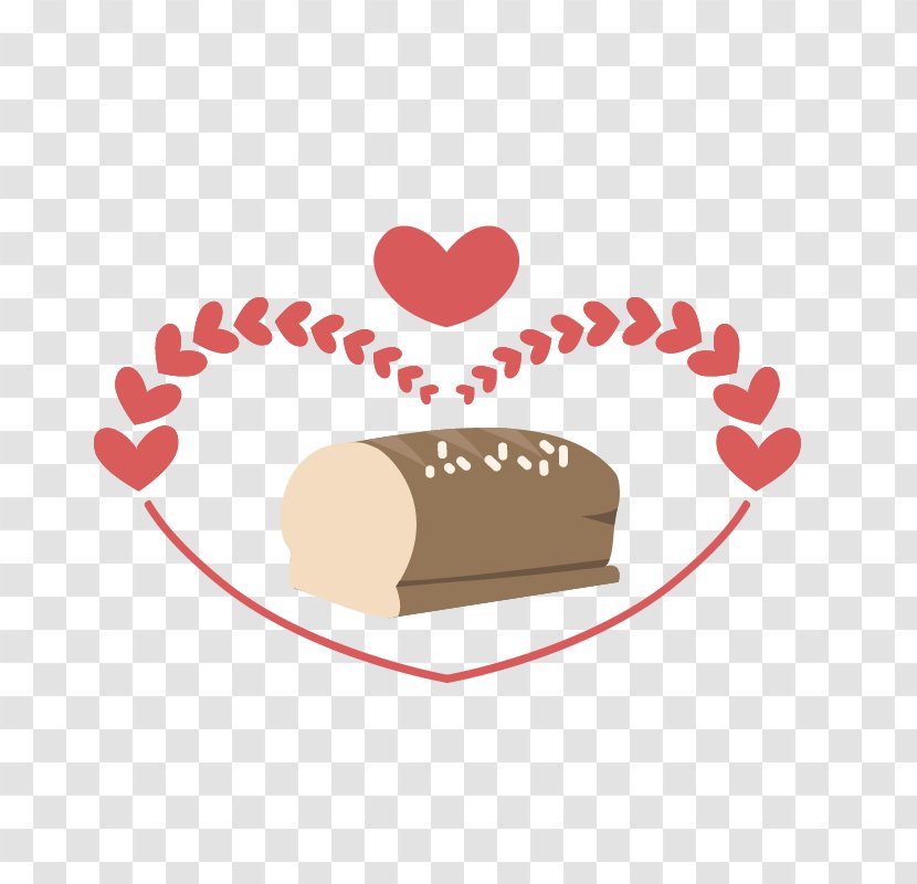 Bakery Logo Cake Baking - Heart - Label Love Red Wheat Transparent PNG