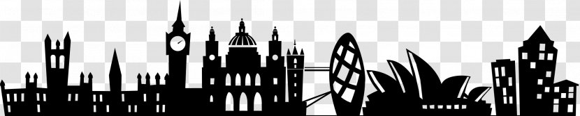 Skyline Mover Skyscraper Silhouette - Monochrome - Manchester Transparent PNG