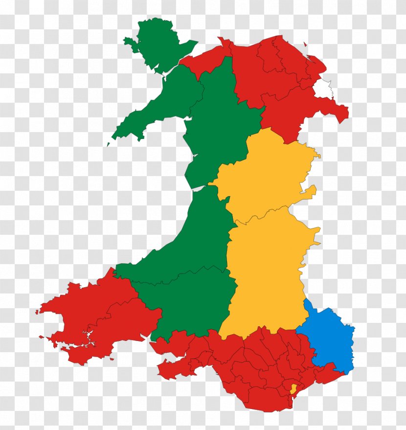 National Assembly For Wales Election, 2016 Map Electoral District - Tree Transparent PNG