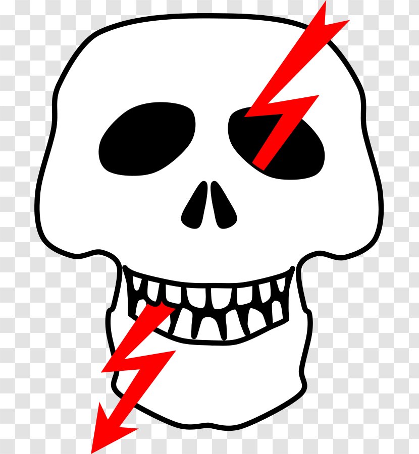 High Voltage Hazard Warning Sign Clip Art - Electricity - Free Skull Clipart Transparent PNG