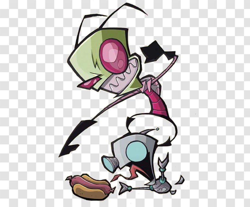 Five Nights At Freddy's: Sister Location Line Art Cartoon Clip - Invader Zim Transparent PNG