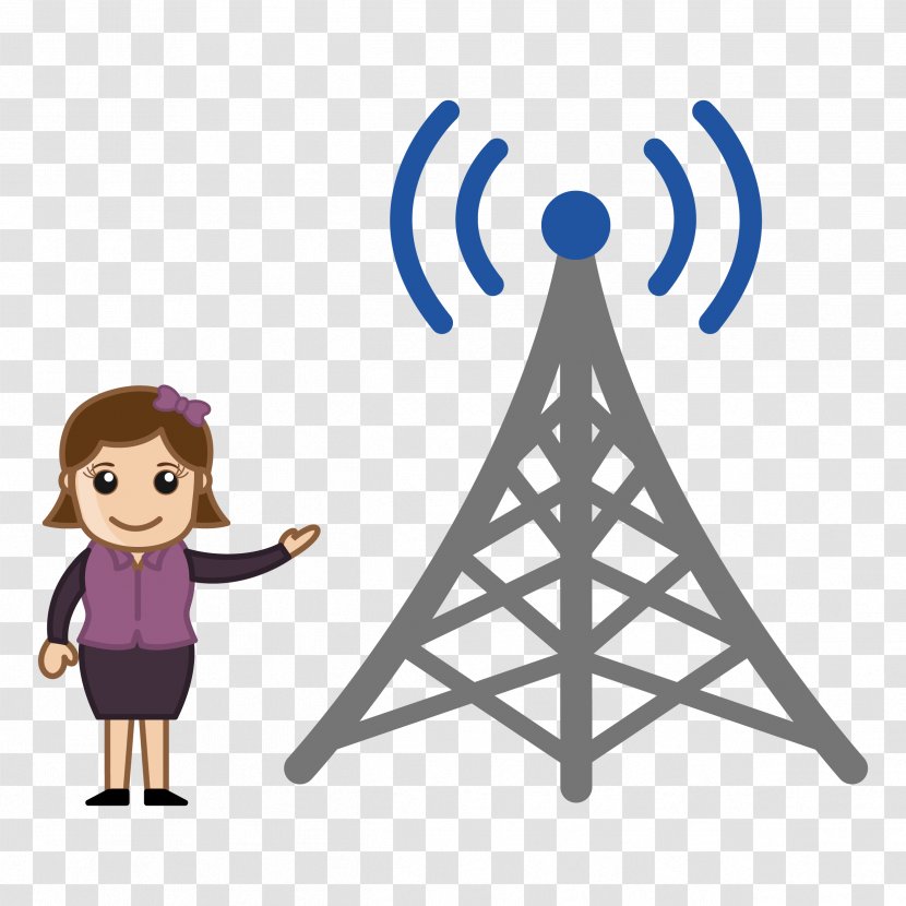Mobile Phones Telecommunications Tower Cell Site - Royaltyfree - Signal Transparent PNG
