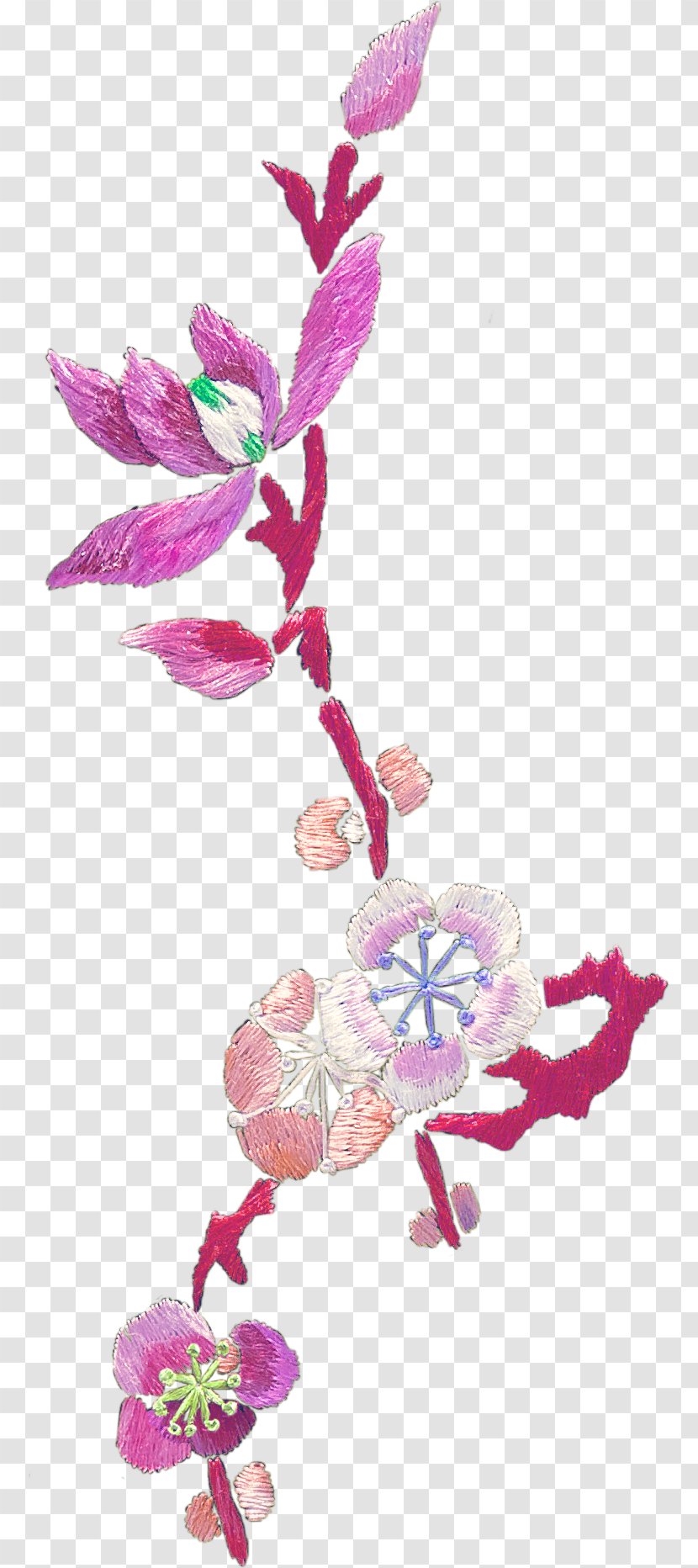 Petal Floral Design Blossom Flower - Magenta - Painting Pattern Material Transparent PNG