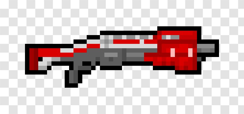 Fortnite Battle Royale Combat Shotgun Pixel Art - Logo Transparent PNG