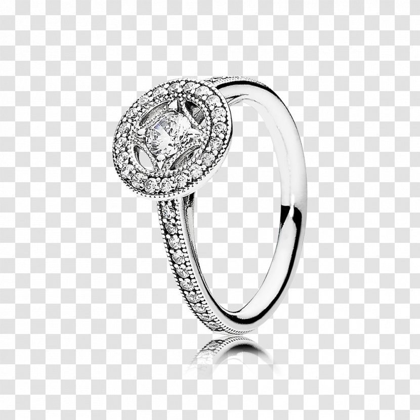 Earring Pandora Jewellery Cubic Zirconia - Solitaire - Ring Transparent PNG