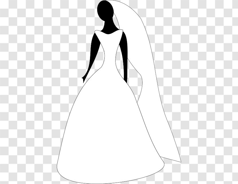 Wedding Dress Robe Clip Art Gown - Tshirt - Elegant Transparent PNG