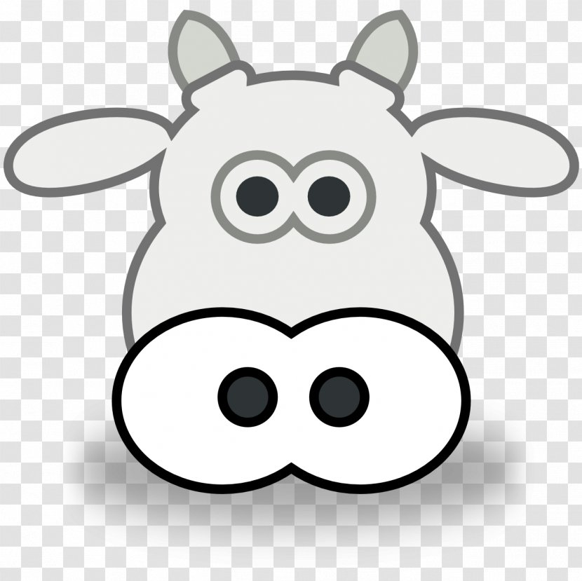 Cattle Cartoon Drawing Clip Art - Line - Cow Face Transparent PNG