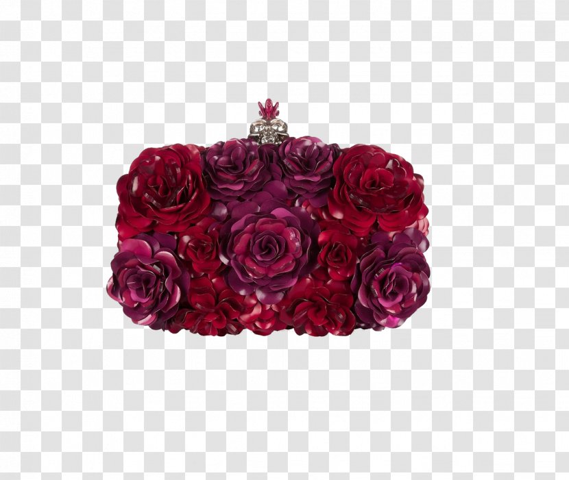 Handbag Designer Fashion Clutch - Garden Roses - Rose Transparent PNG