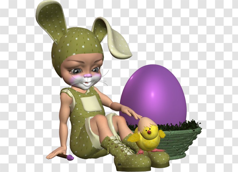 Easter Bunny Spring Figurine Cartoon - Pascua Transparent PNG