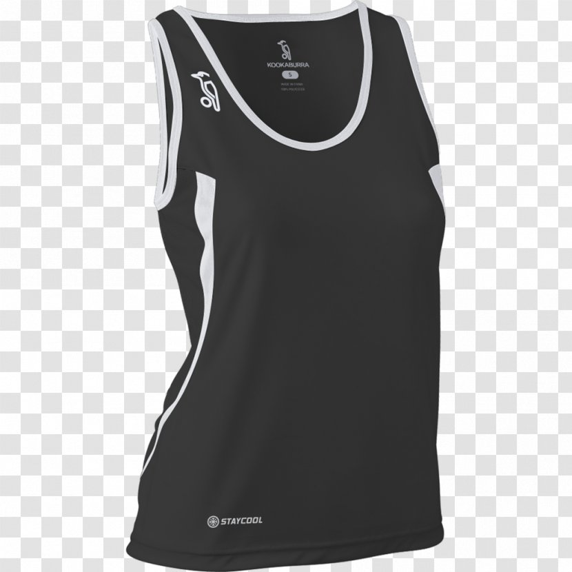 T-shirt Sleeveless Shirt Gilets Shoulder - Black - Cricket Clothing And Equipment Transparent PNG