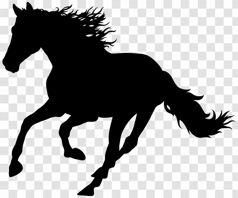 Horse Silhouette Royalty-free Clip Art - Pony - Running Cliparts Transparent PNG