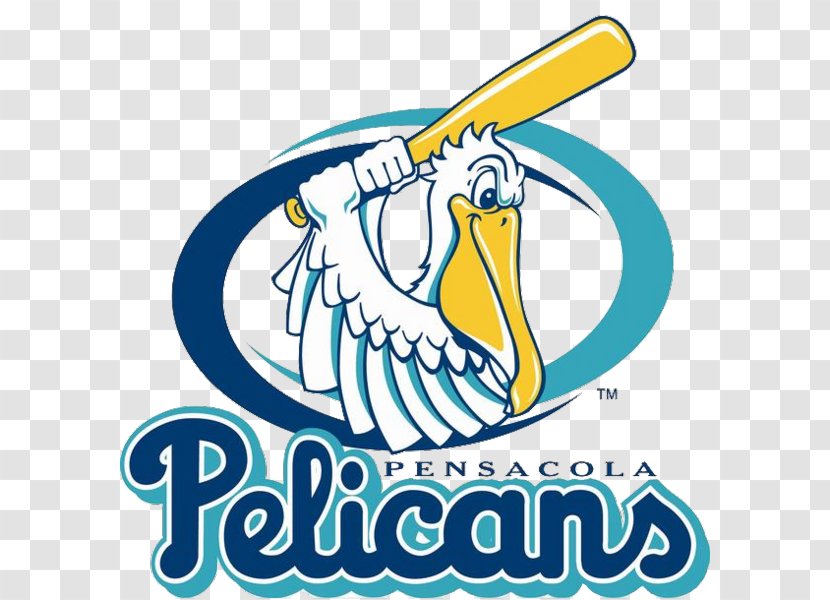 Pensacola Pelicans New Orleans Blue Wahoos Logo - Baseball Transparent PNG