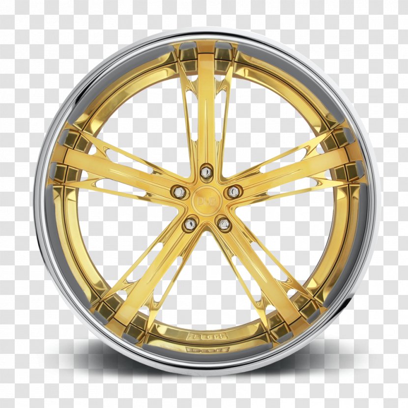 Rim Alloy Wheel Forging Gold - Spoke Transparent PNG