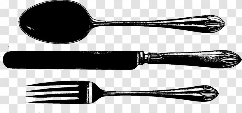 Fork Spoon - Black And White Transparent PNG
