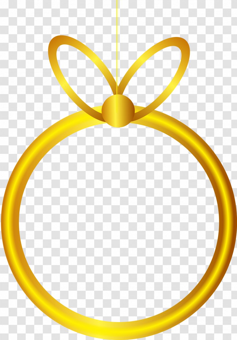 Shoelace Knot Designer Clip Art - Golden Circle Bow Transparent PNG