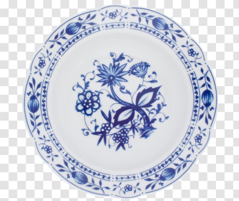 Blue Onion Plate Porcelain Bowl Teacup - Platter Transparent PNG
