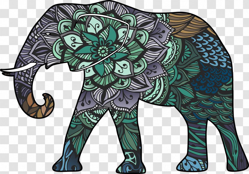 Indian Elephant Yogatown Empower ME Yoga African - Organism - Mandala Transparent PNG