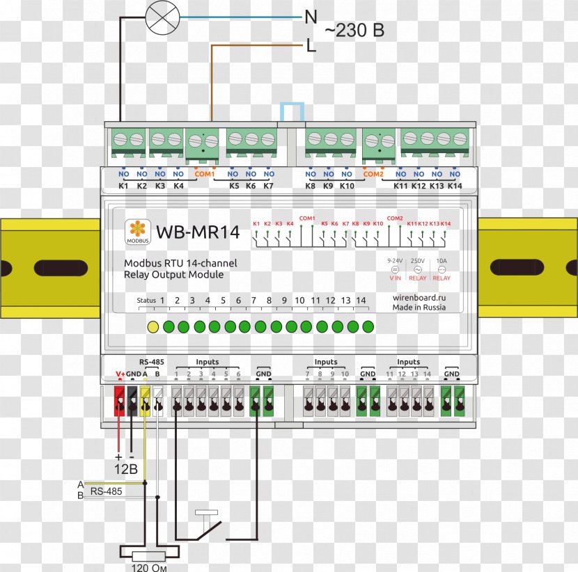 Modbus RS-485 Relay Remote Terminal Unit Resistor - Data Link Layer Transparent PNG