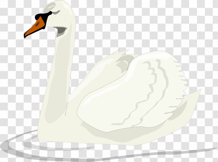 Cygnini Duck Animation Clip Art - White Swan Transparent PNG