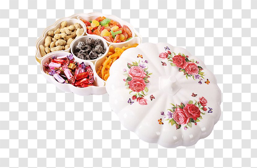 Candy Pumpkin Snack Dried Fruit Platter - European Dish Ceramic Transparent PNG