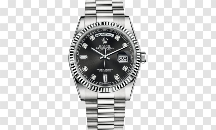 Rolex Submariner Day-Date Watch President Perpetual - Steel Transparent PNG