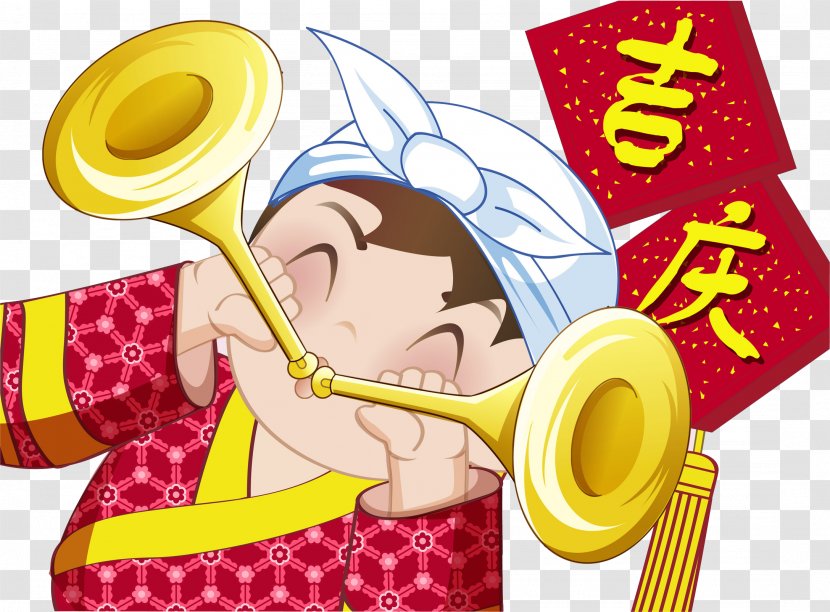 Megaphone Trumpet Illustration - Watercolor - A Villain Transparent PNG