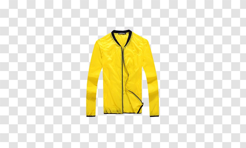 Clothing Jacket Sleeve Coat Outerwear - Transparent Yellow Transparent PNG