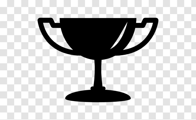 Trophy Wine Glass Equestrian Award Clip Art - Black And White Transparent PNG