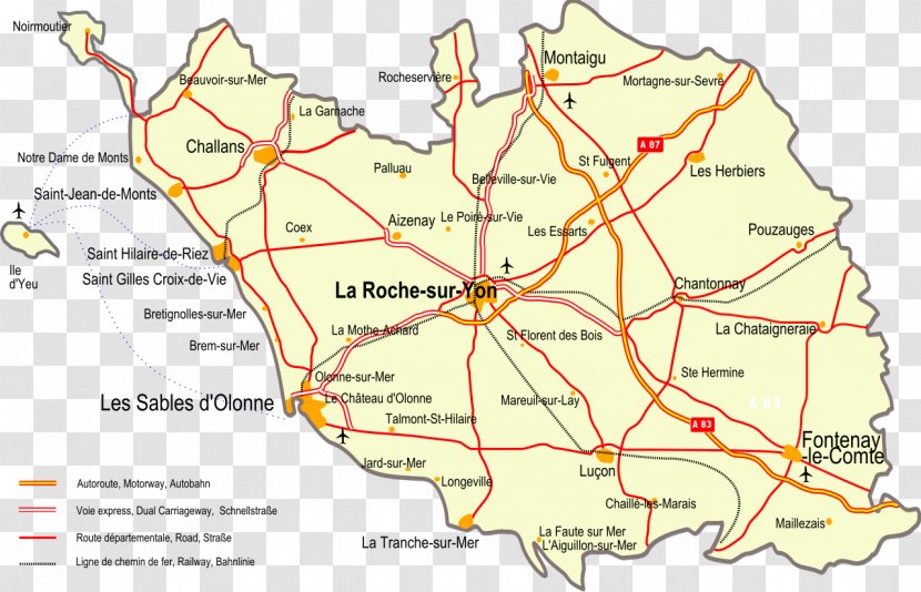 La Roche-sur-Yon Wikipedia Map Vendée - Area Transparent PNG
