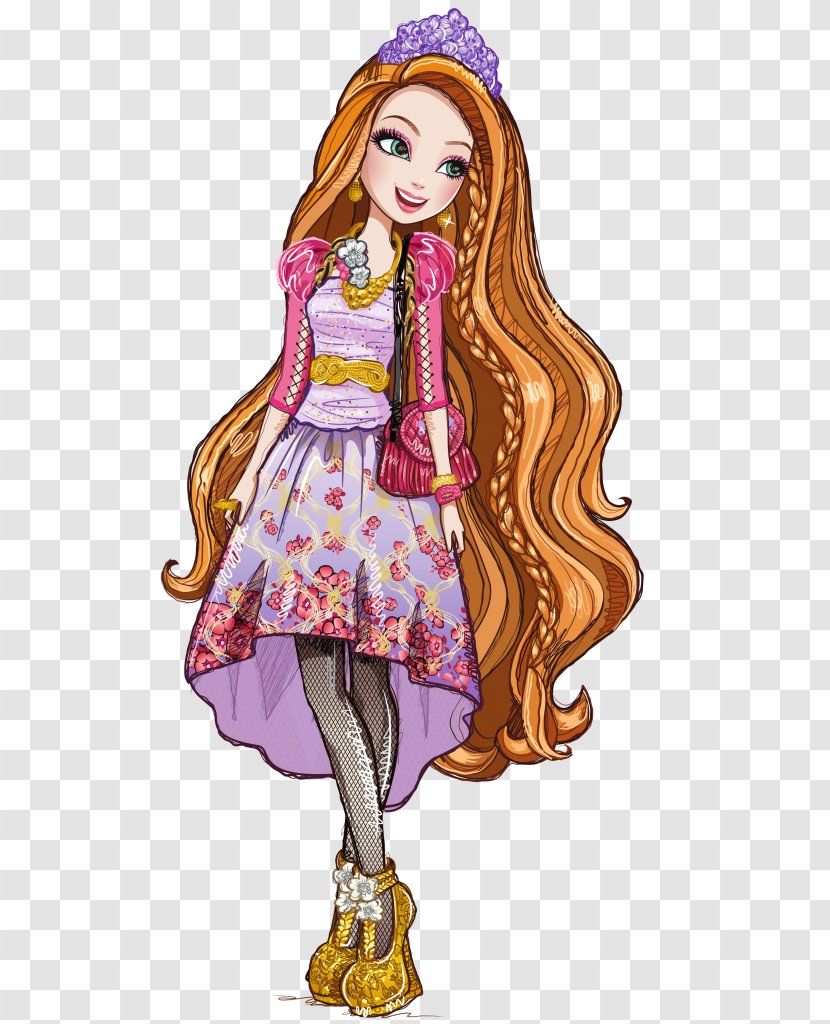 Rapunzel Mattel Ever After High Holly O'Hair And Poppy Queen YouTube - Tangled Transparent PNG